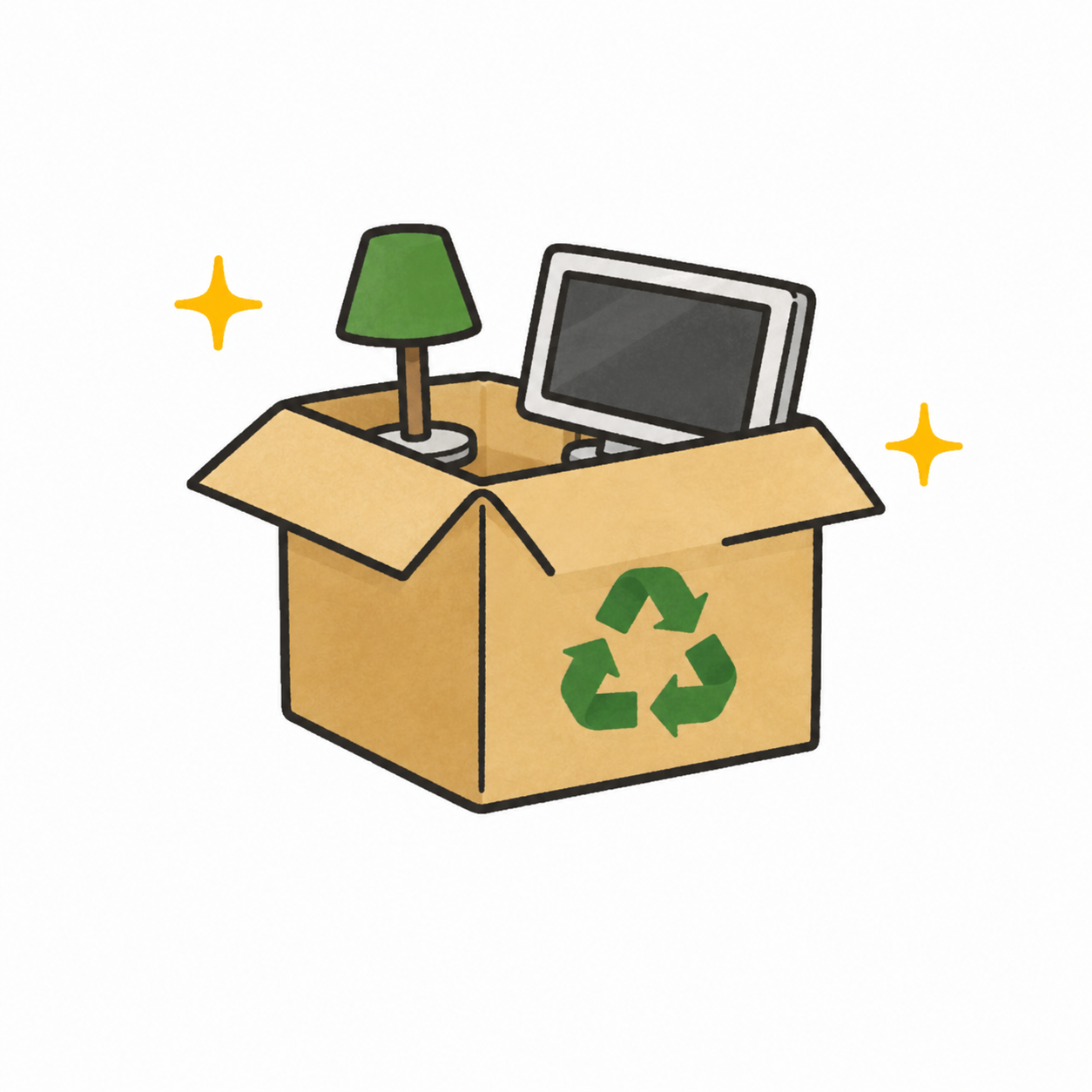 不用品回収・片付けのアイコン